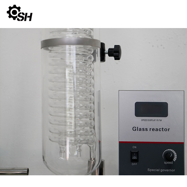 Desktop rotary evaporator with hand lift and oil bath
